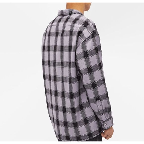 NEW! Ami Paris 100% Virgin Wool Patch Pocket Shirt Parma Purple Black XL (EU42) - Picture 2 of 14